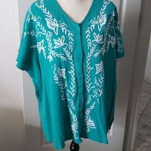 Catherine's Turquoise Blouse